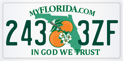FL license plate 2433ZF