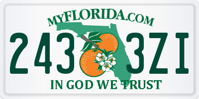 FL license plate 2433ZI