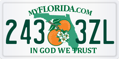 FL license plate 2433ZL