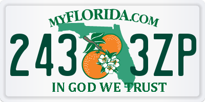 FL license plate 2433ZP
