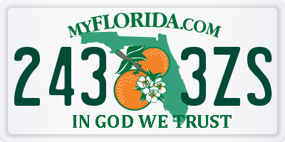 FL license plate 2433ZS