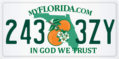 FL license plate 2433ZY