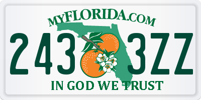 FL license plate 2433ZZ