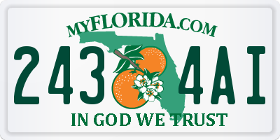 FL license plate 2434AI
