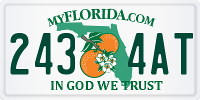 FL license plate 2434AT