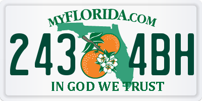 FL license plate 2434BH