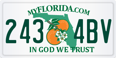 FL license plate 2434BV