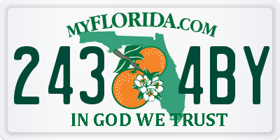 FL license plate 2434BY