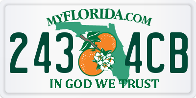 FL license plate 2434CB
