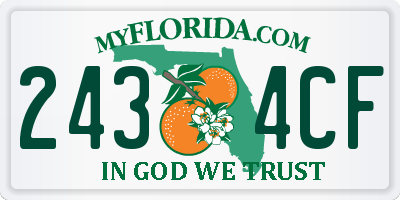 FL license plate 2434CF