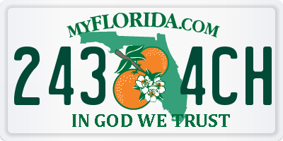 FL license plate 2434CH