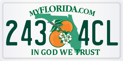 FL license plate 2434CL