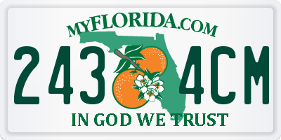 FL license plate 2434CM