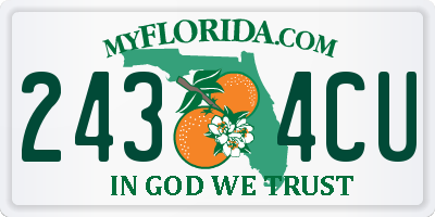 FL license plate 2434CU