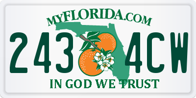 FL license plate 2434CW