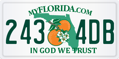 FL license plate 2434DB
