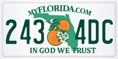 FL license plate 2434DC