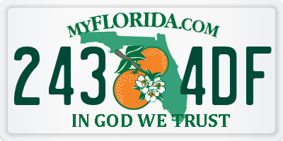 FL license plate 2434DF