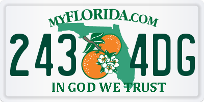 FL license plate 2434DG