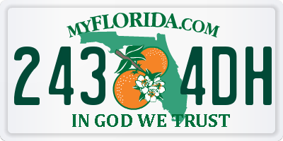 FL license plate 2434DH