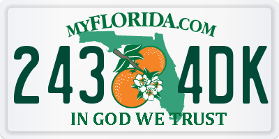 FL license plate 2434DK