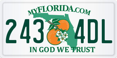 FL license plate 2434DL
