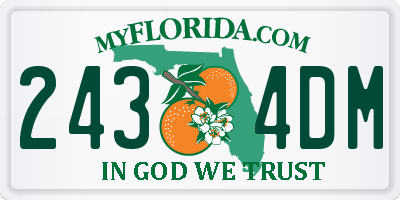 FL license plate 2434DM