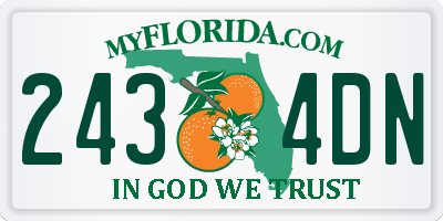 FL license plate 2434DN