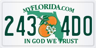 FL license plate 2434DO