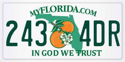 FL license plate 2434DR