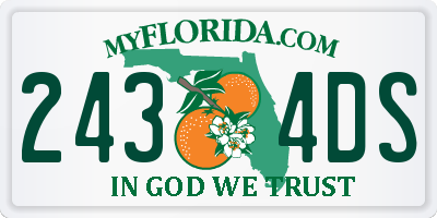 FL license plate 2434DS