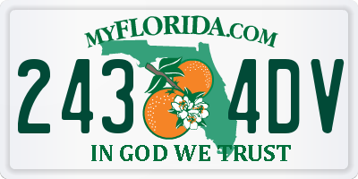 FL license plate 2434DV