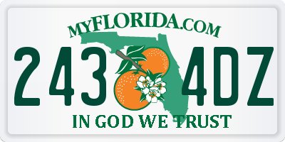 FL license plate 2434DZ