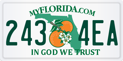 FL license plate 2434EA