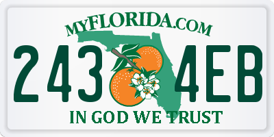 FL license plate 2434EB