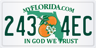 FL license plate 2434EC