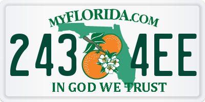 FL license plate 2434EE