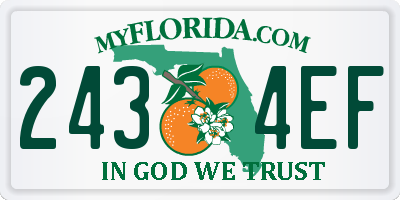 FL license plate 2434EF