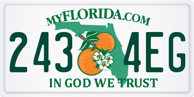 FL license plate 2434EG