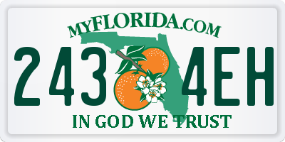 FL license plate 2434EH