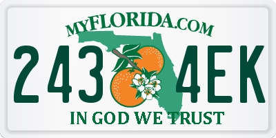 FL license plate 2434EK