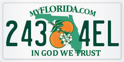 FL license plate 2434EL