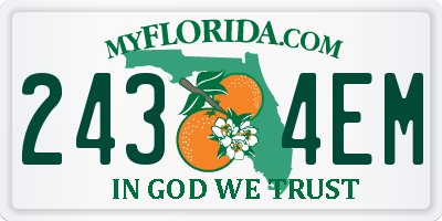 FL license plate 2434EM