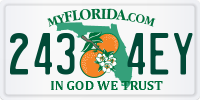 FL license plate 2434EY