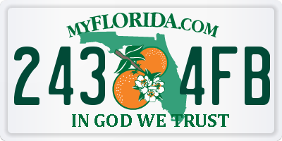 FL license plate 2434FB