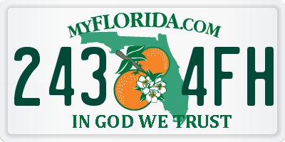 FL license plate 2434FH