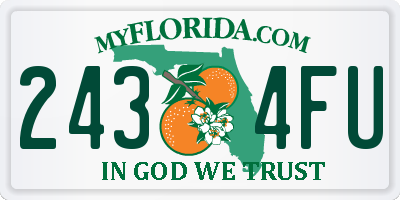 FL license plate 2434FU