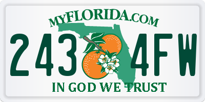 FL license plate 2434FW