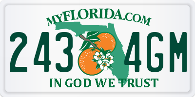 FL license plate 2434GM