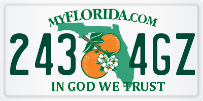 FL license plate 2434GZ